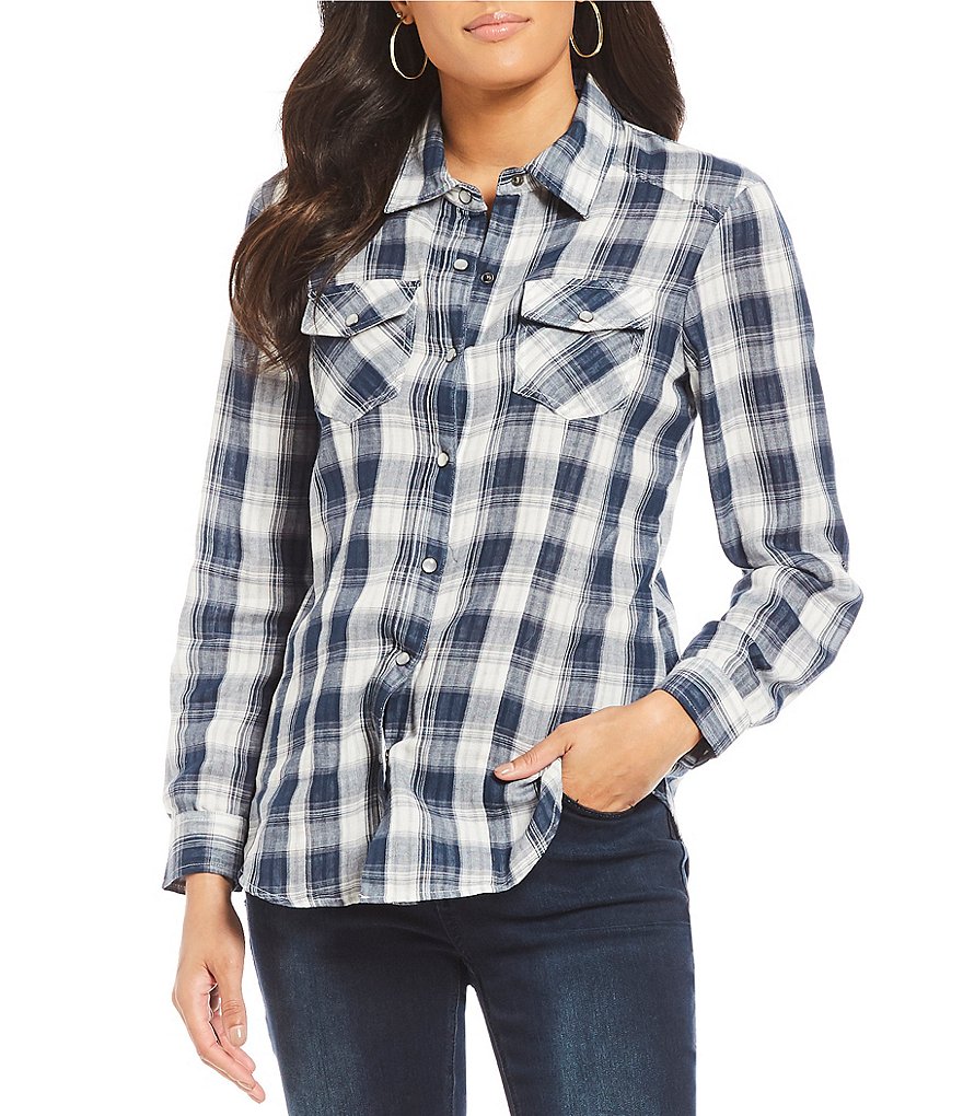 Reba Plaid & Stripe Double-face Shirt