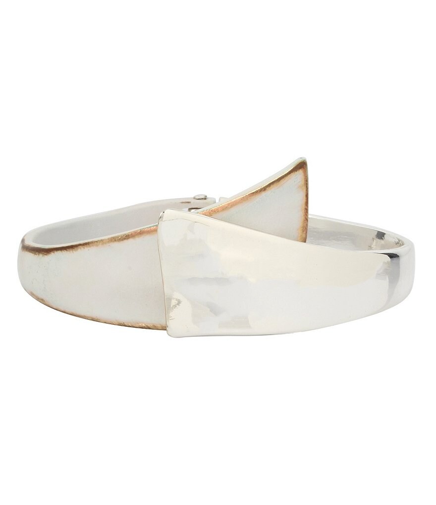 Robert Lee Morris Soho Silver and White Patina Bypass Bracelet