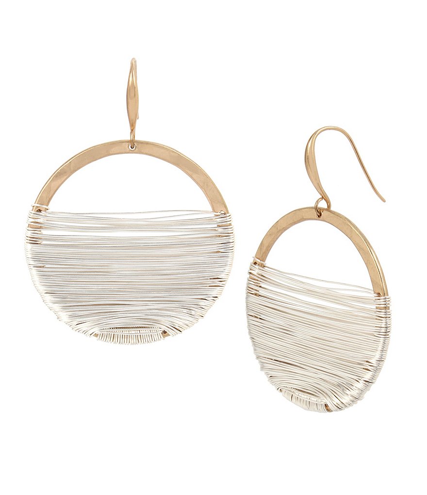 Robert Lee Morris Soho Wire Wrapped Gypsy Hoop Earrings