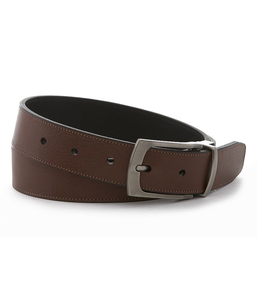 Roundtree & Yorke Big & Tall Contrast-Stitch Reversible Belt