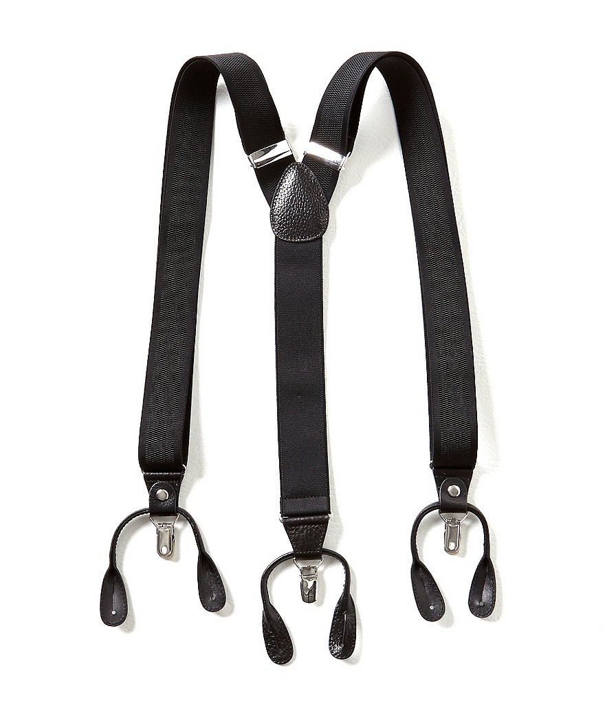 Roundtree & Yorke Big & Tall Solid Suspenders