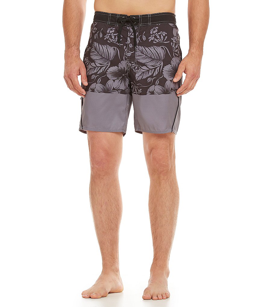 Roundtree & Yorke Blocked Floral Swim Trunk