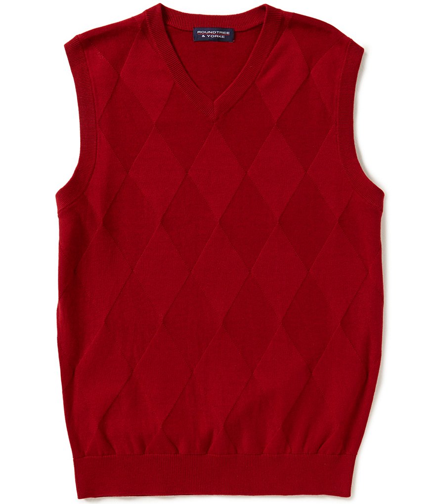 Roundtree & Yorke Diamond Texture Sweater Vest