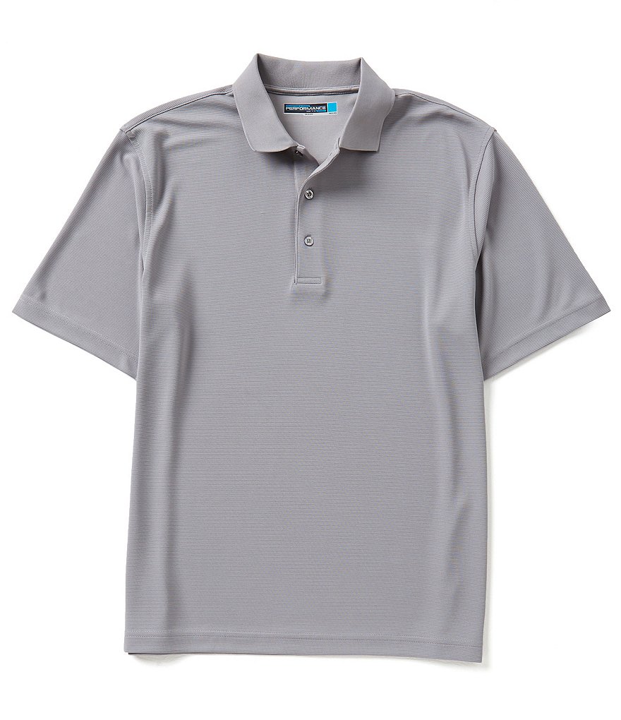 Roundtree & Yorke Performance Big & Tall Short Sleeve Solid Ottoman Polo