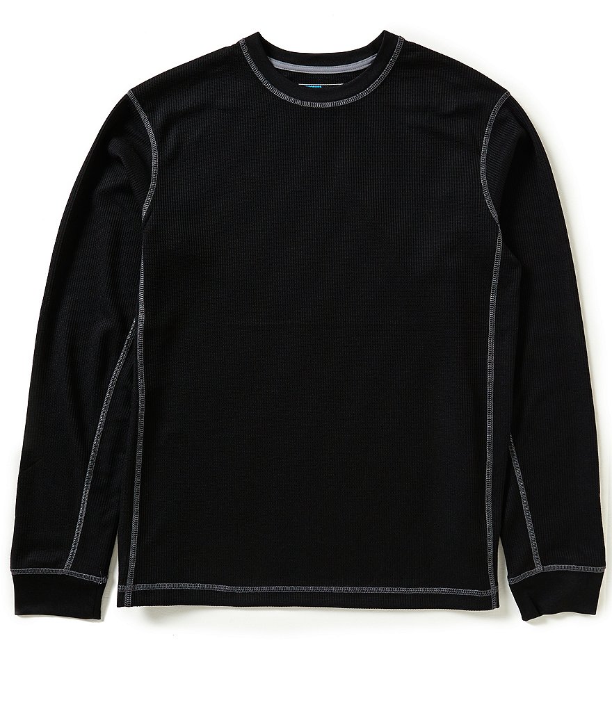 Roundtree & Yorke Performance Big and Tall Long Sleeve Waffle Crew