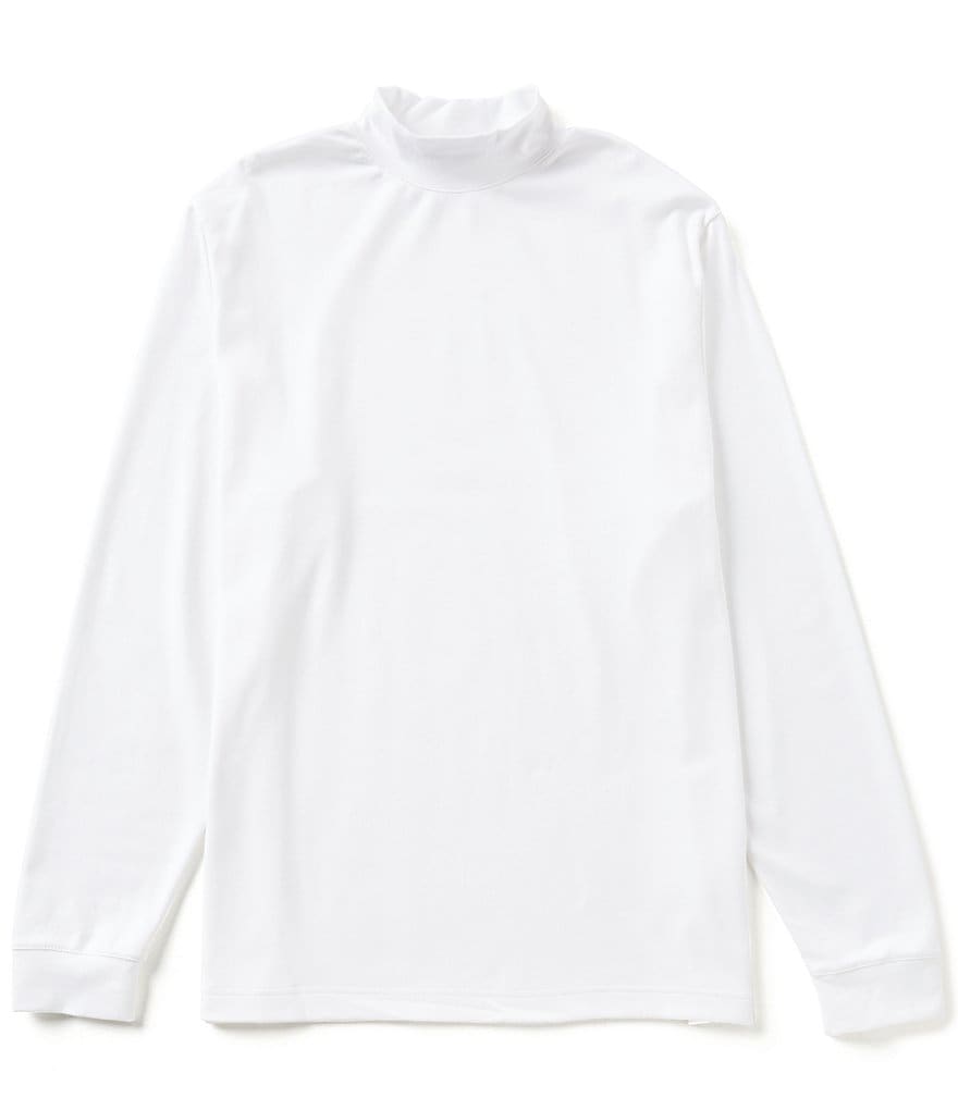 Roundtree & Yorke Silky Finish Long Sleeve Solid Mockneck