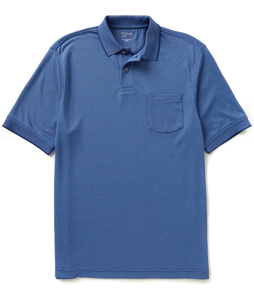 Roundtree & Yorke Travelsmart Big & Tall Jacquard Polo