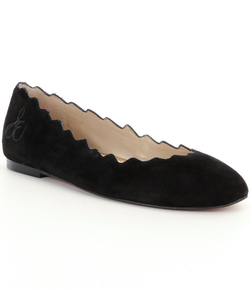 Sam Edelman Francis Scalloped Suede Ballet Flats