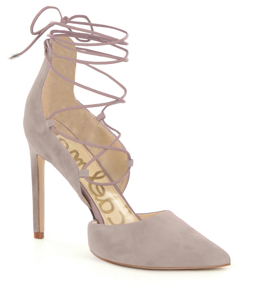 Sam Edelman Helaine Suede Lace-Up d´Orsay Pumps