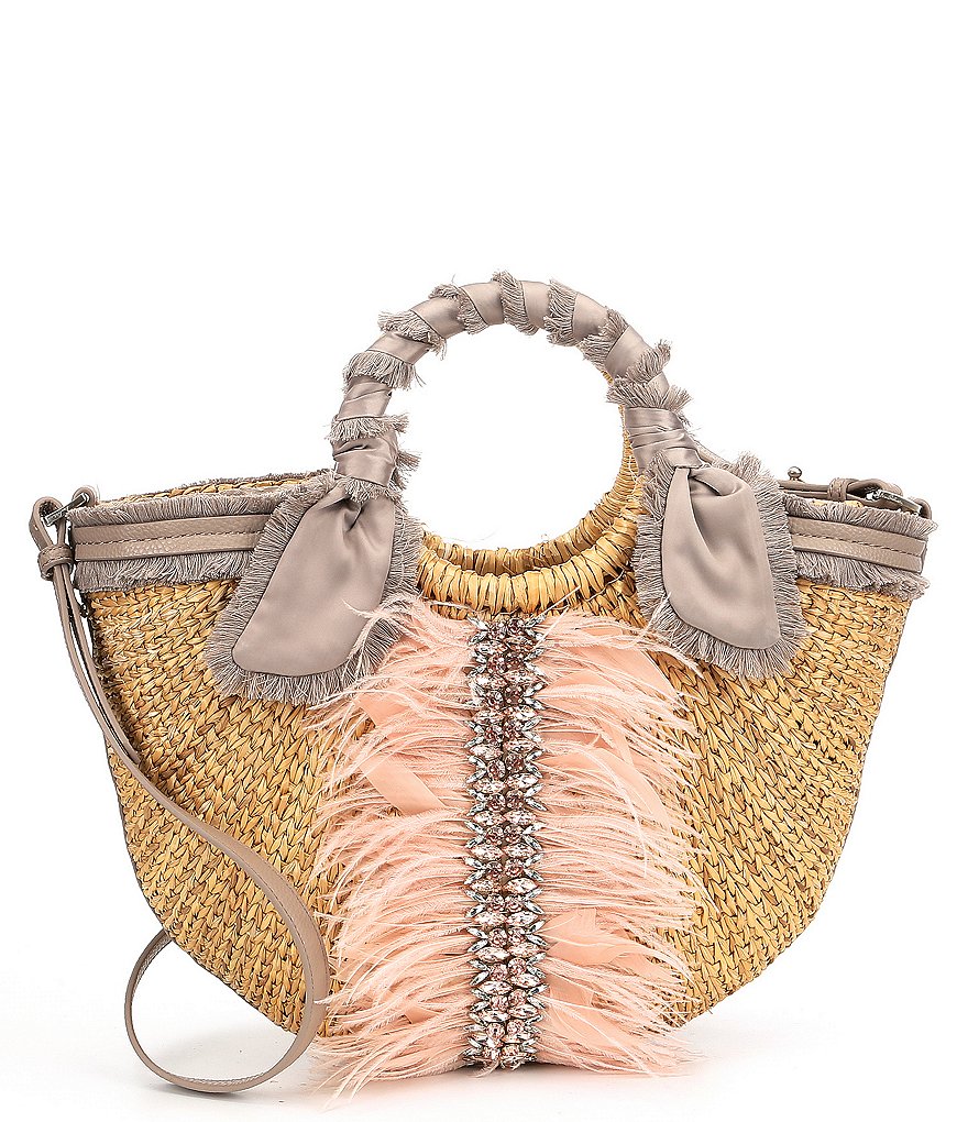 Sam Edelman Idina Feather Straw Tote