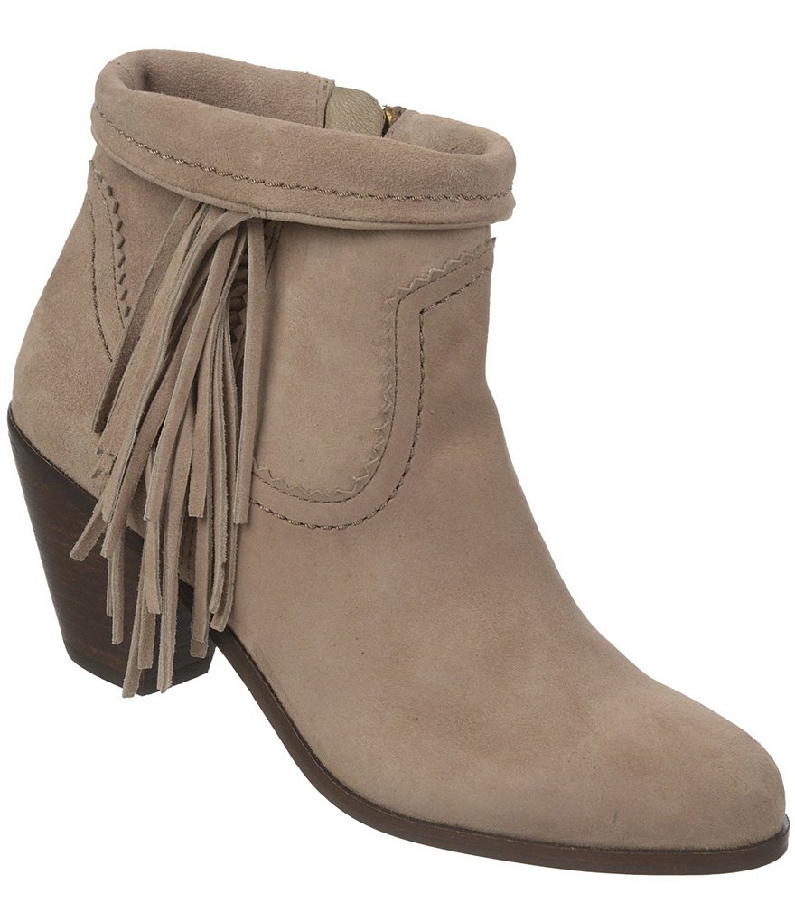Sam Edelman Louie Suede Fringe Booties