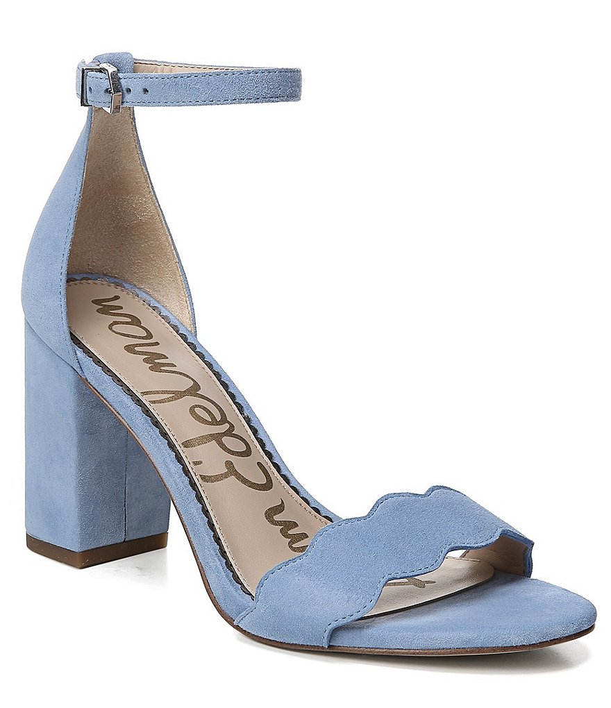 Sam Edelman Odila Suede Ankle Strap Block Heel Dress Sandals