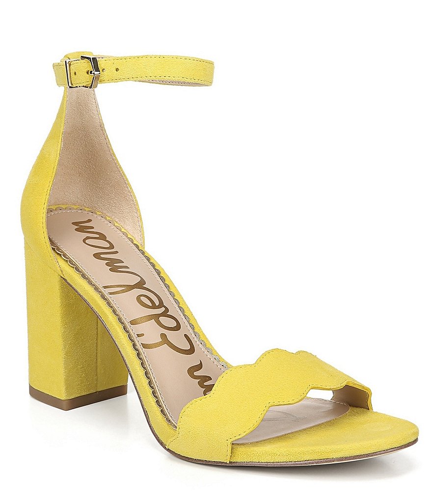 Sam Edelman Odila Suede Ankle Strap Block Heel Dress Sandals