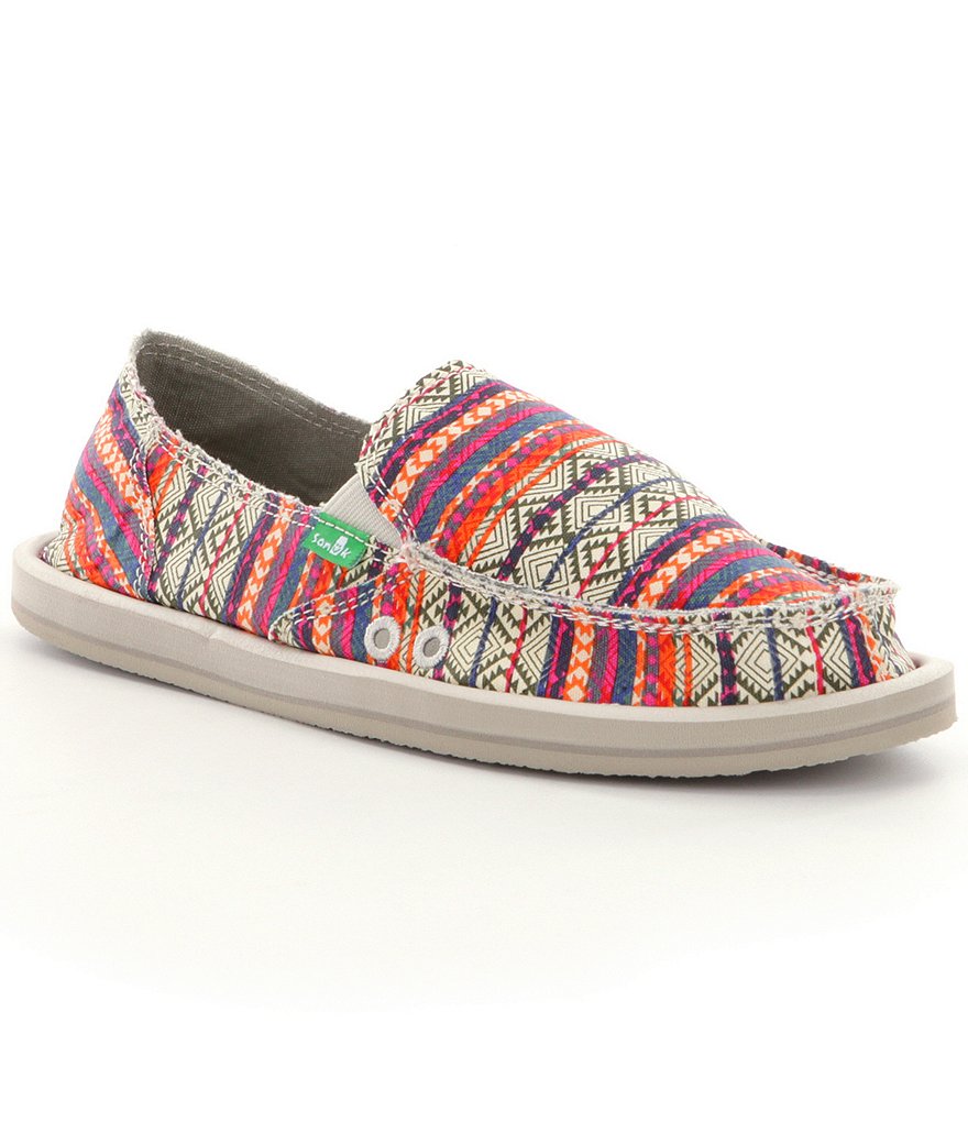 Sanuk Donna Tribal-Print Slip-On Shoes