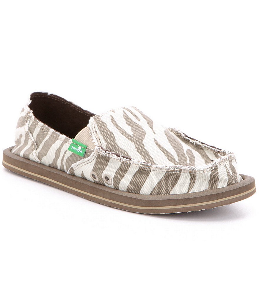 Sanuk I´m Game Zebra-Print Slip-On Shoes