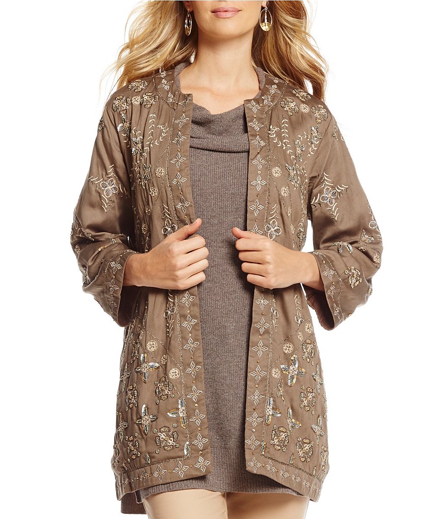 Sigrid Olsen Signature Embellished Topper Jacket