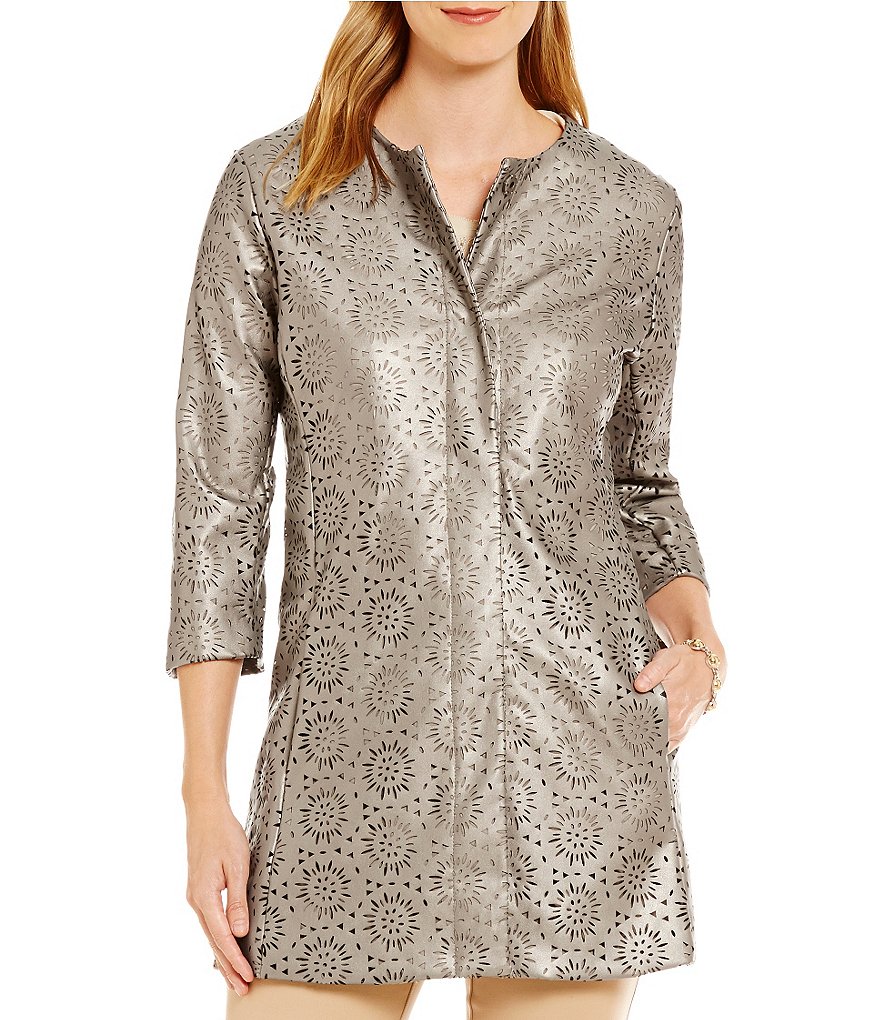 Sigrid Olsen Signature Faux Leather Topper Jacket