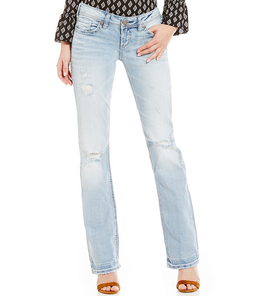 Silver Jeans Co. Aiko Distressed Bootcut Jeans