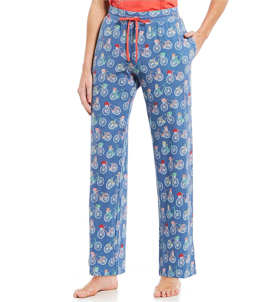 Sleep Sense Bicycle-Printed Knit Sleep Pants