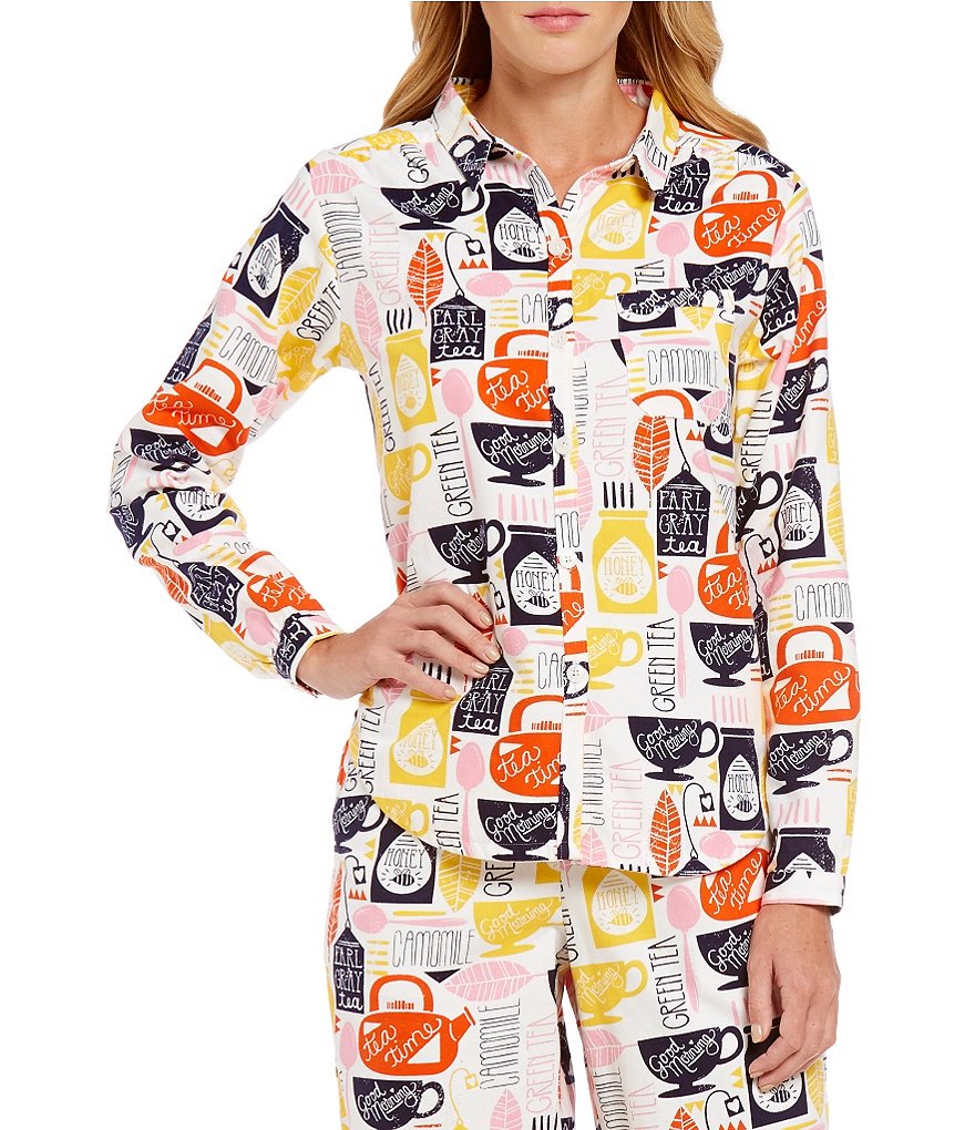 Sleep Sense Tea Time Flannel Sleep Top