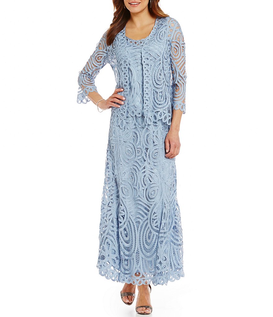 Soulmates 3-Piece Embroidered Lace Jacket Dress