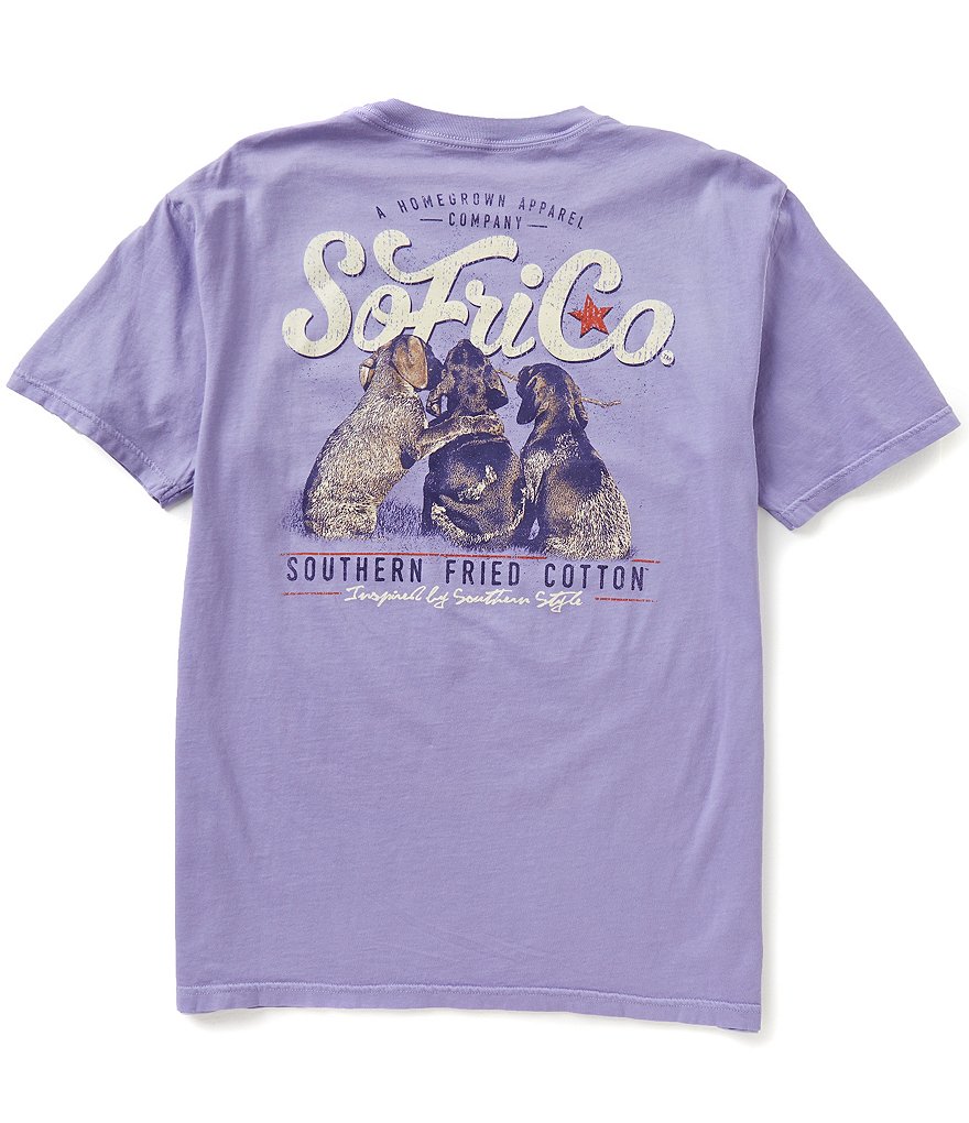 Southern Fried Cotton Mens Best Friends Graphic Short-Sleeve Pocket Tee