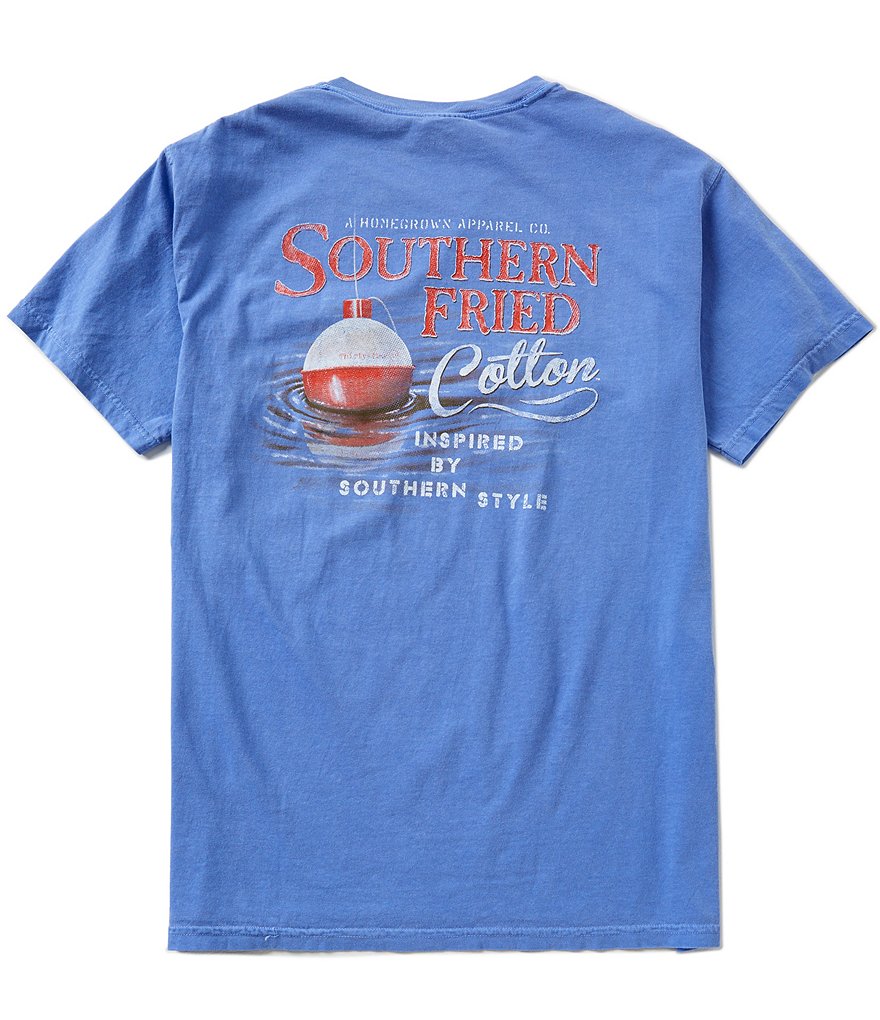 Southern Fried Cotton Mens Waitin´ Short-Sleeve Graphic Pocket Tee