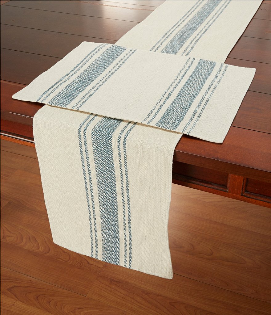 Southern Living Dobby Stripe Cotton Table Linens