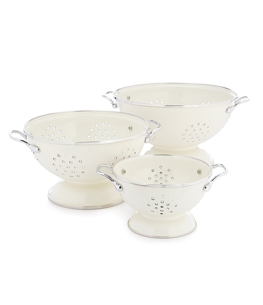 Southern Living 3-Piece Enamel-on-Steel Colander Set
