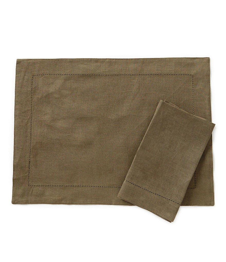 Southern Living Hem-Stitched Cotton Table Linens