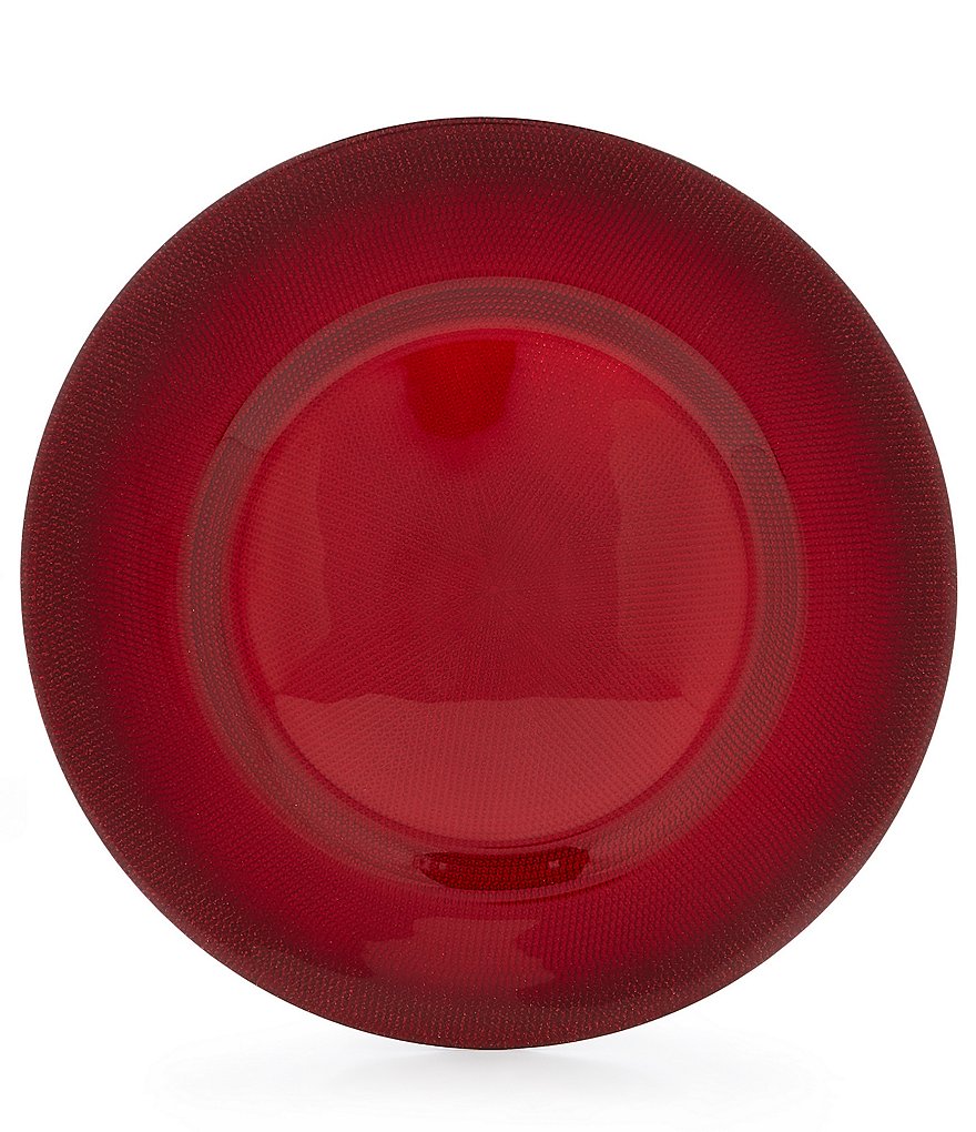 Southern Living Red Glass Charger