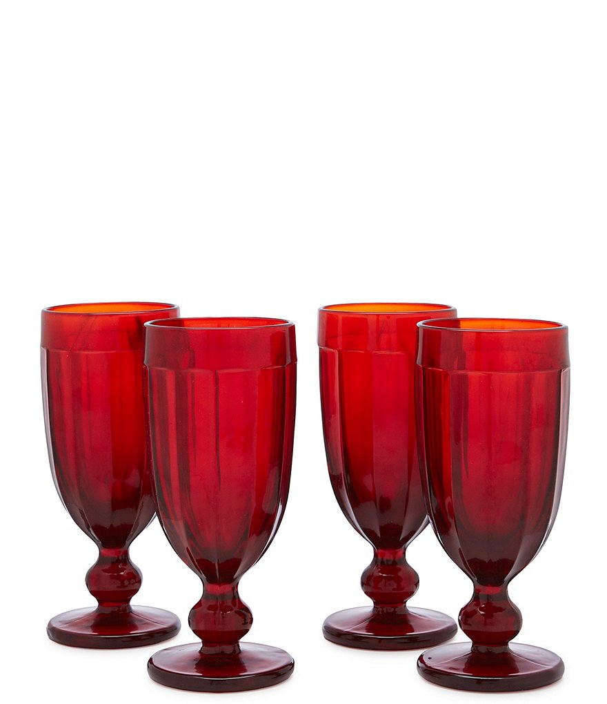 Southern Living Red Pub Glass Set of 4