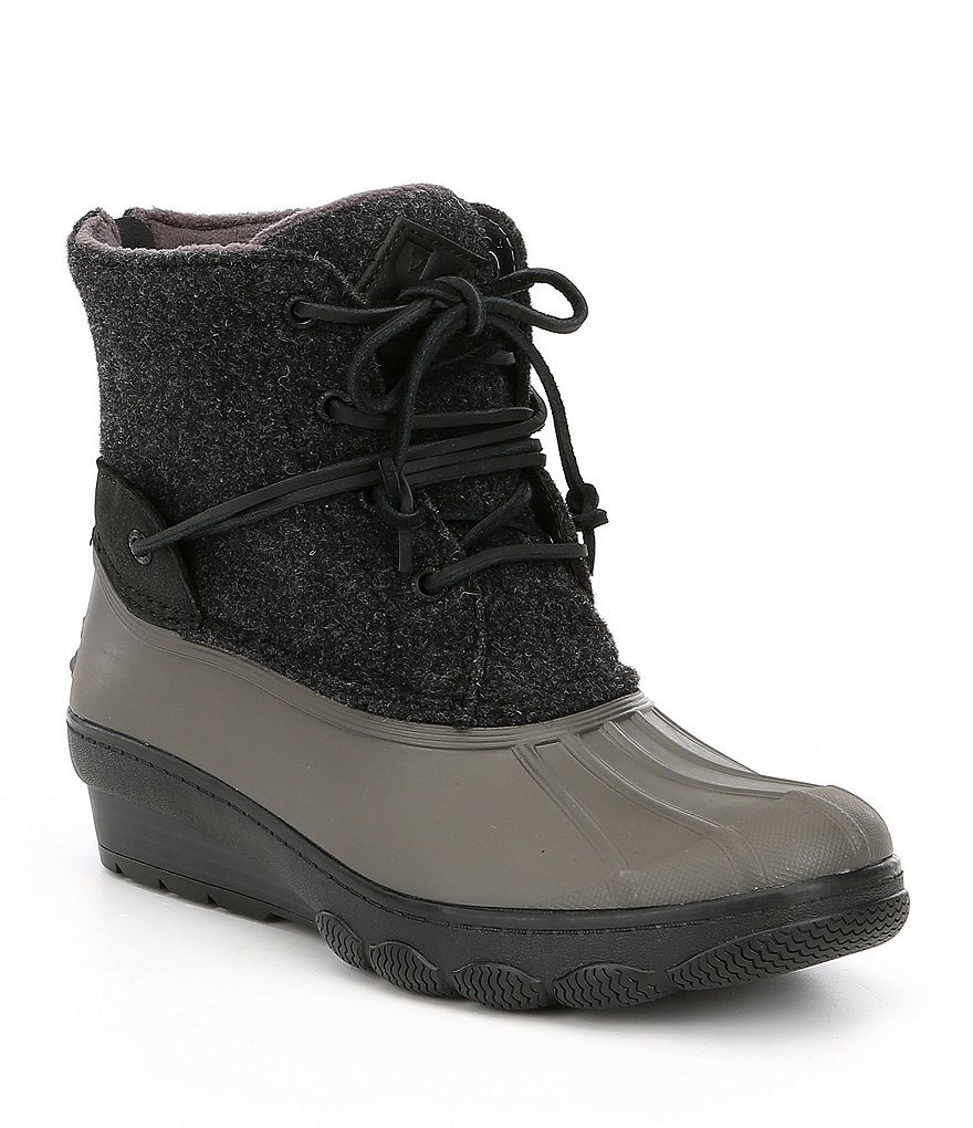 Sperry Saltwater Wedge Tide Wool Cold Weather Duck Boots