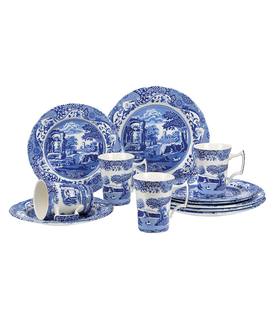 Spode Blue Italian 12-Piece Dinnerware Set