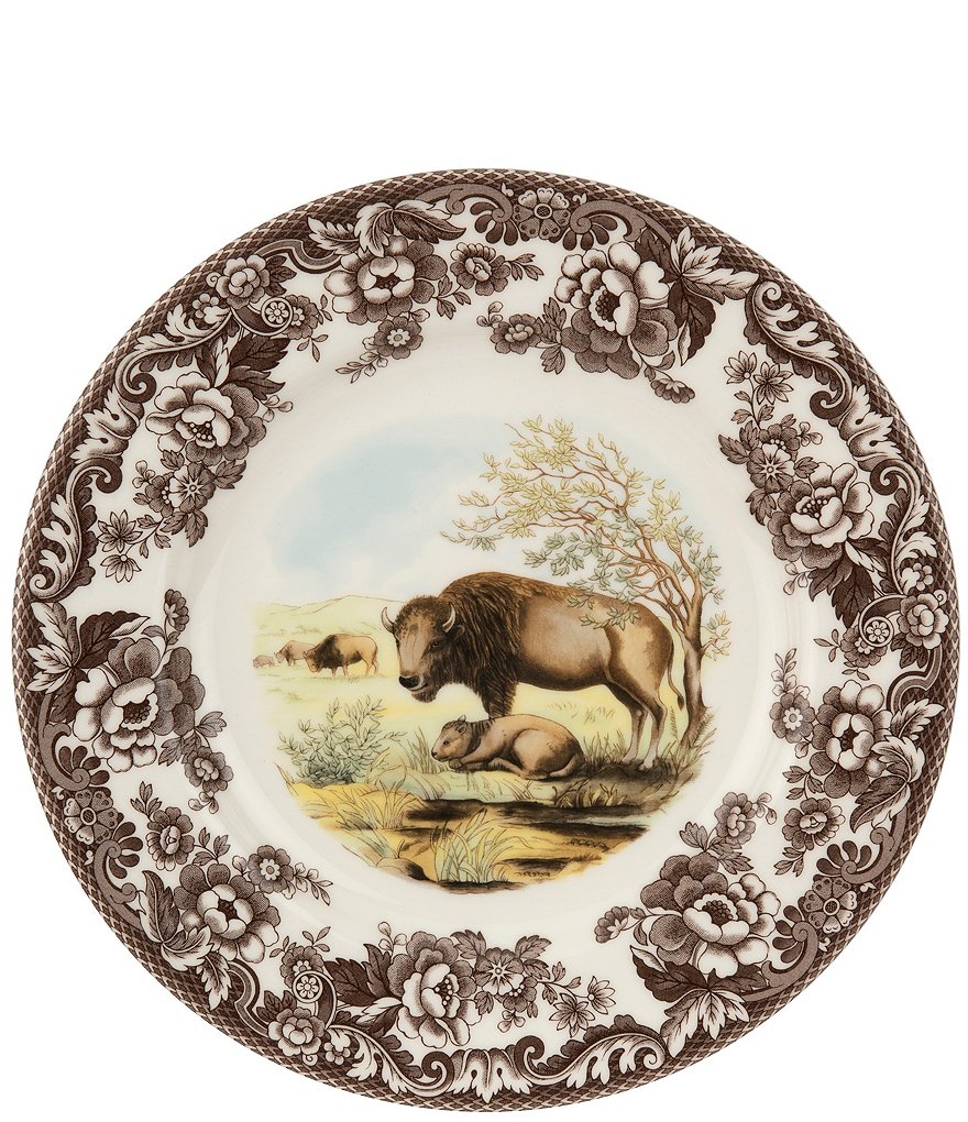Spode Festive Fall Collection Woodland Bison Dinner Plate