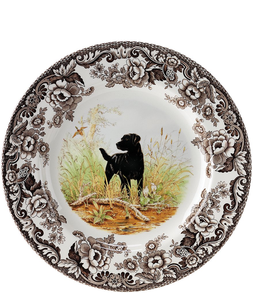 Spode Festive Fall Collection Woodland Hunting Dogs Salad Plate