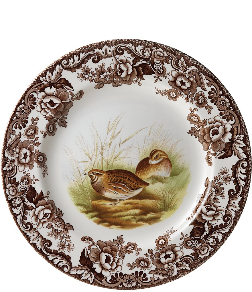 Spode Festive Fall Collection Woodland Quail Salad Plate