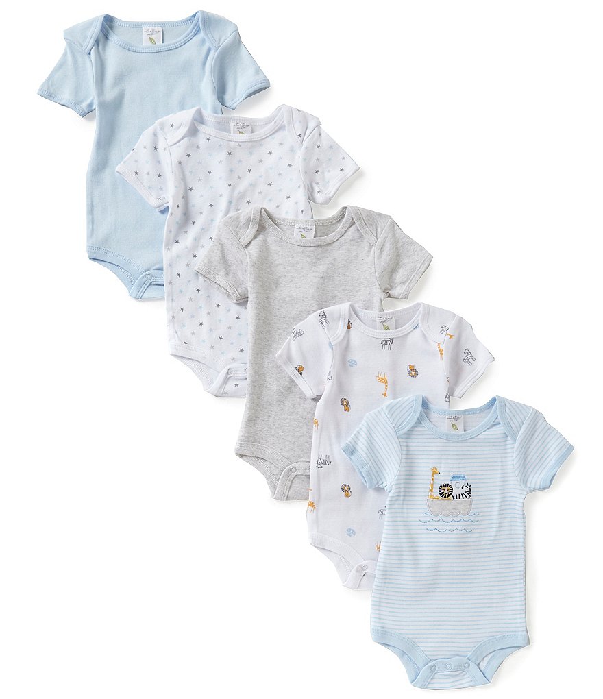 Starting Out Baby Boys Newborn-6 Months 5-Pack Animal Ark Bodysuits