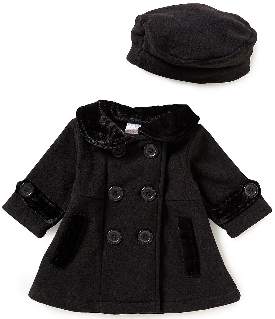Starting Out Baby Girls 3-24 Months Peacoat and Matching Hat