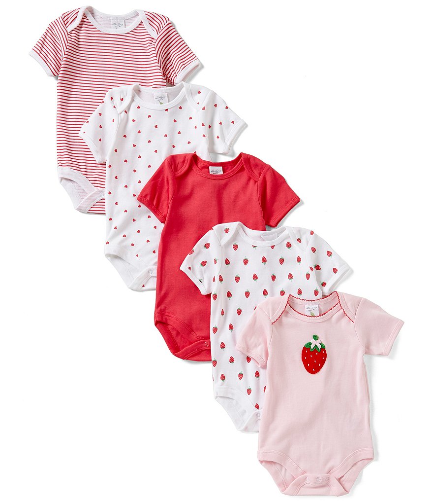 Starting Out Baby Girls Newborn-6 Months 5-Pack Strawberry Bodysuits