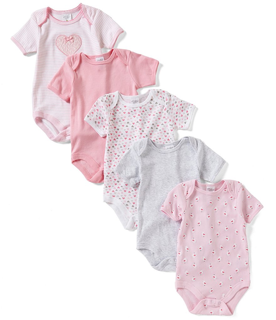 Starting Out Baby Girls Newborn-6 Months 5-Pack Heart Bodysuits