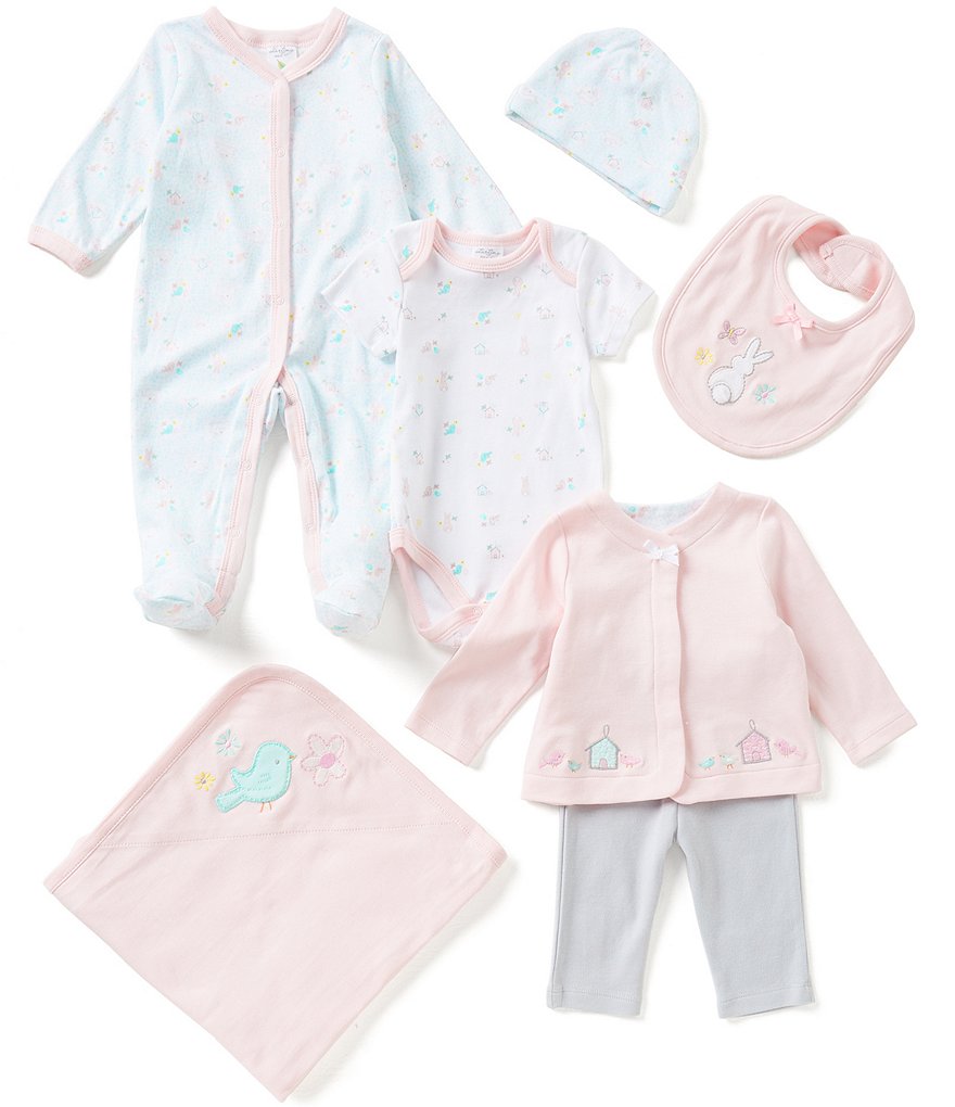 Starting Out Baby Girls Newborn-6 Months Bunny and Bird 7-Piece Layette Set