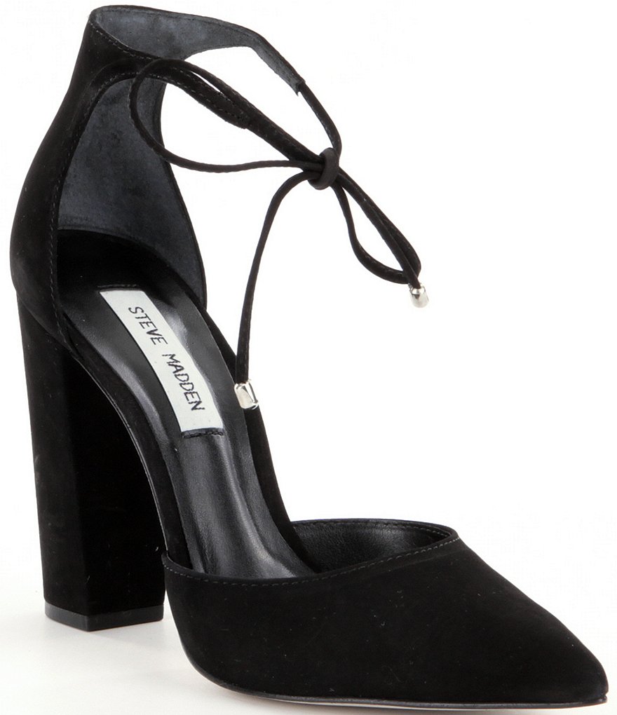 Steve Madden Pampered Pointed-Toe Tie Closure Pumps