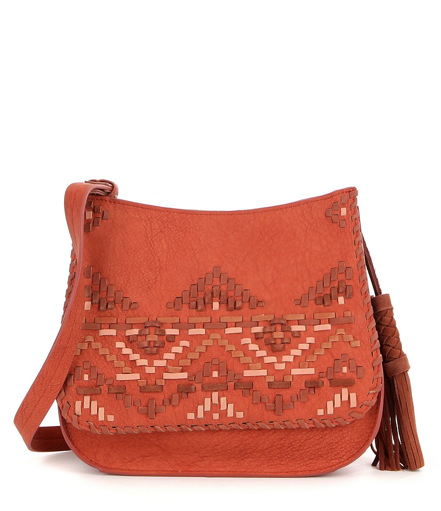 Steven by Steve Madden Brenda Tasseled Whip-Stitched Saddle Bag