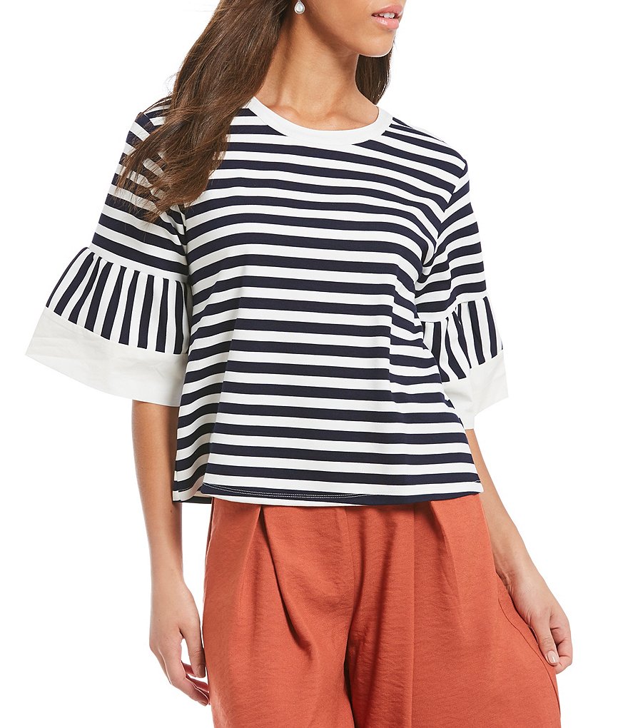 Sugarlips Bell Sleeve Stripe Top