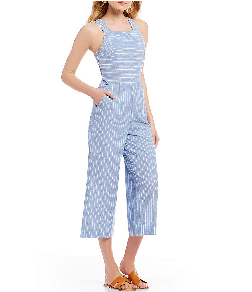 Sugarlips Striped Culotte Jumpsuit
