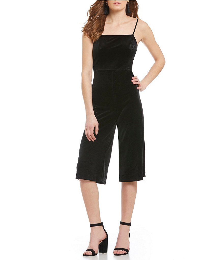Sugarlips Velvet Culotte Jumpsuit