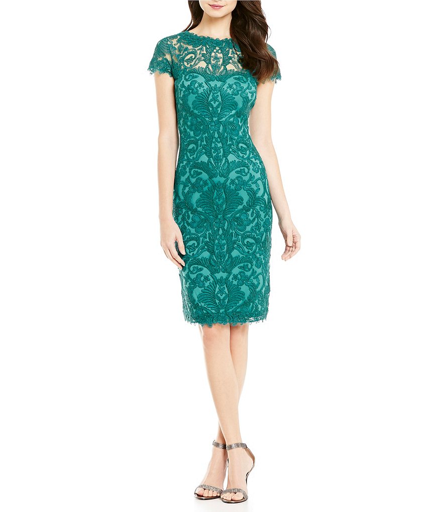 Tadashi Shoji Illusion Lace Dress