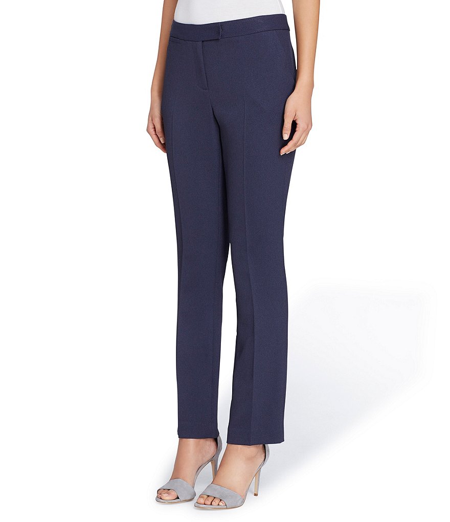Tahari ASL Stretch Twill Straight-Leg Pants