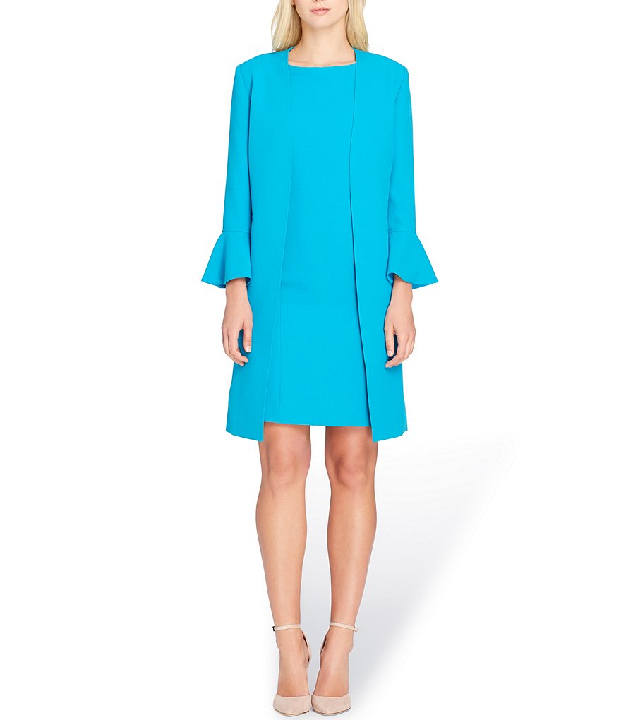Tahari ASL Trumpet Sleeve Jacket Dress Suit